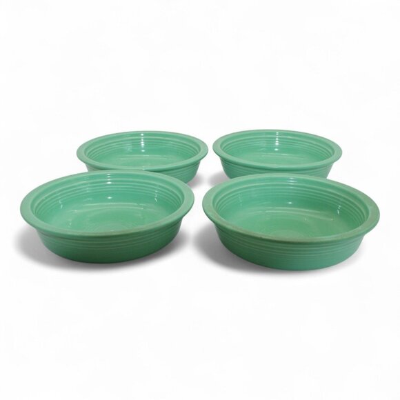 Vintage Homer Laughlin Fiesta Light Green Fruit Bowls Set Of 4 Made In USA - Picture 1 of 11